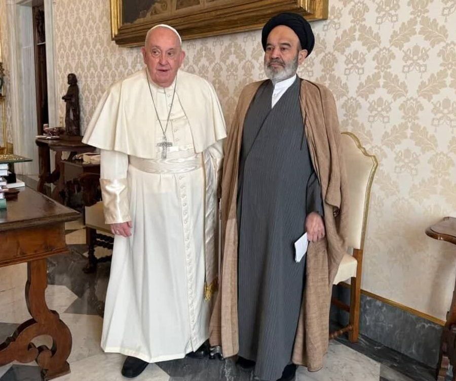 Papa Francesco e Abolhassan Navab sabato 4 gennaio in Vaticano