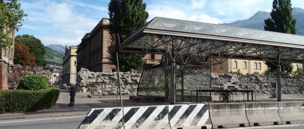 Aosta, disagi da maltempo aparcheggio sotterraneo e alll'autostazione in via Carrel
