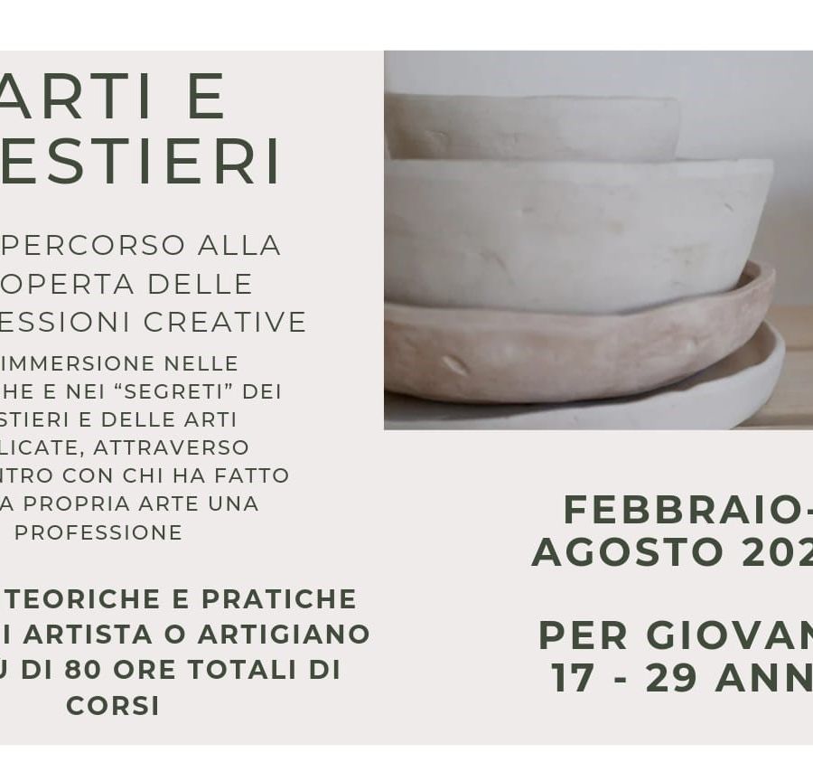 Ecco i corsi di 'Arti e mestieri' alla scoperta delle professioni creative