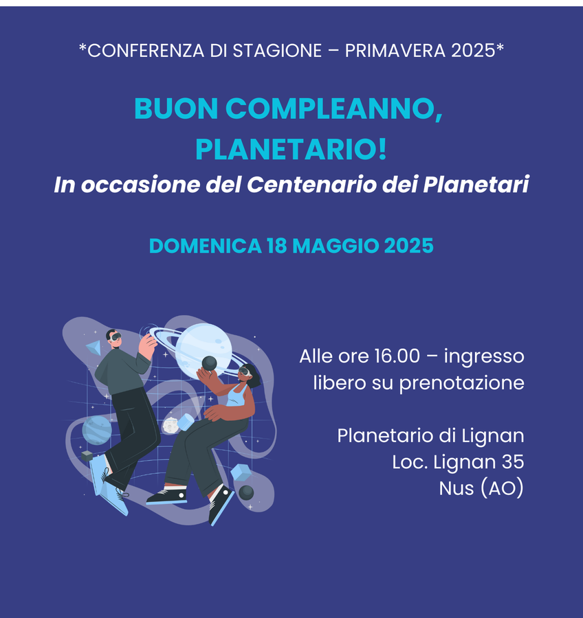 Cent'anni di planetari; la Fondazione Clément Fillietroz festeggia sotto le stelle