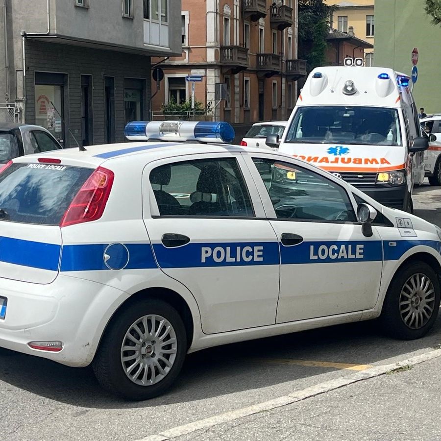 L'intervento di soccorso in via Torino ad Aosta