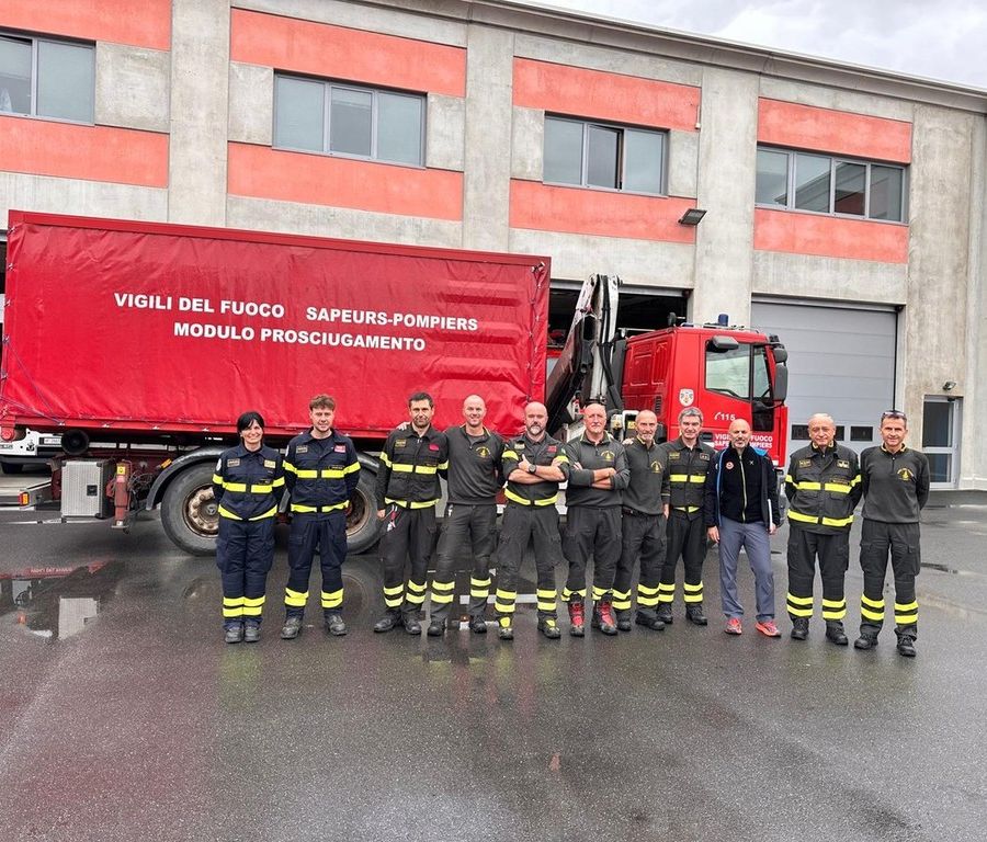 Alluvione a Bologna, Vigili del fuoco valdostani impegnati senza sosta
