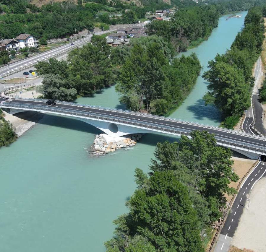 Ha riaperto al traffico il ponte di Brissogne