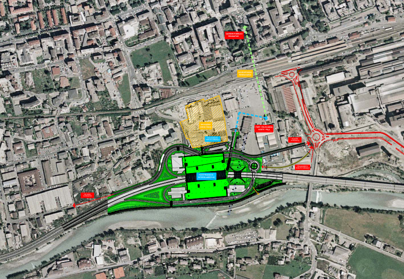 Aosta, è già in Comune uno studio di fattibilità per rivoluzionare la Porta Sud