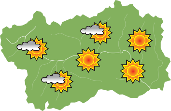 Si alterna tra sole e nuvole il fine settimana