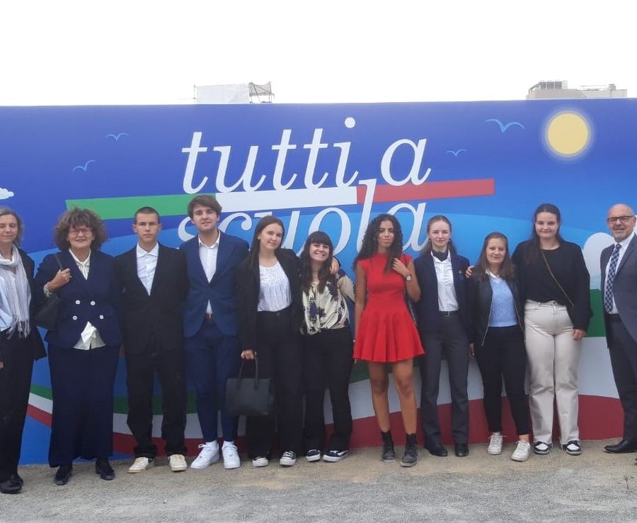 Studenti valdostani con il Presidente Mattarella all'inagurazione dell'anno scolastico