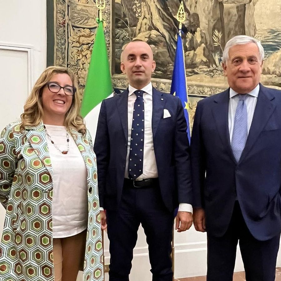 Da sn Giorgia De Fabritiis, Francesco Turcato e Antonio Tajani