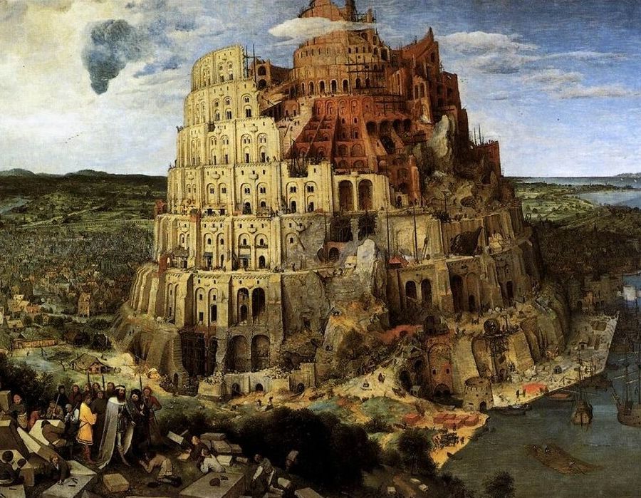 Pieter Brueghel il Vecchio ha immaginato così la Torre di Babele, simbolo biblico dell'incomprensione dialettica