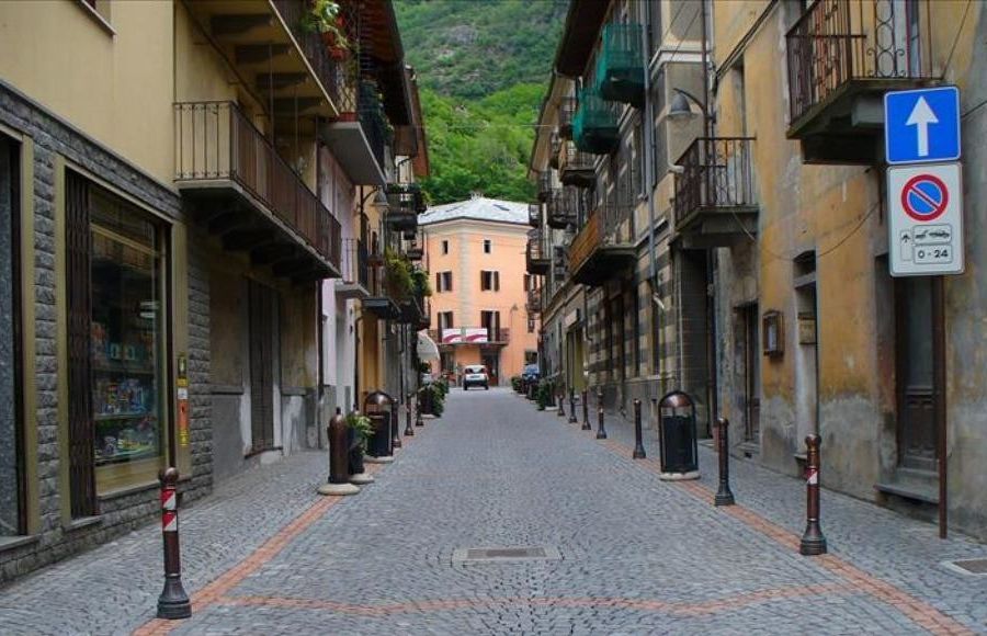 Il centro storico di Verres
