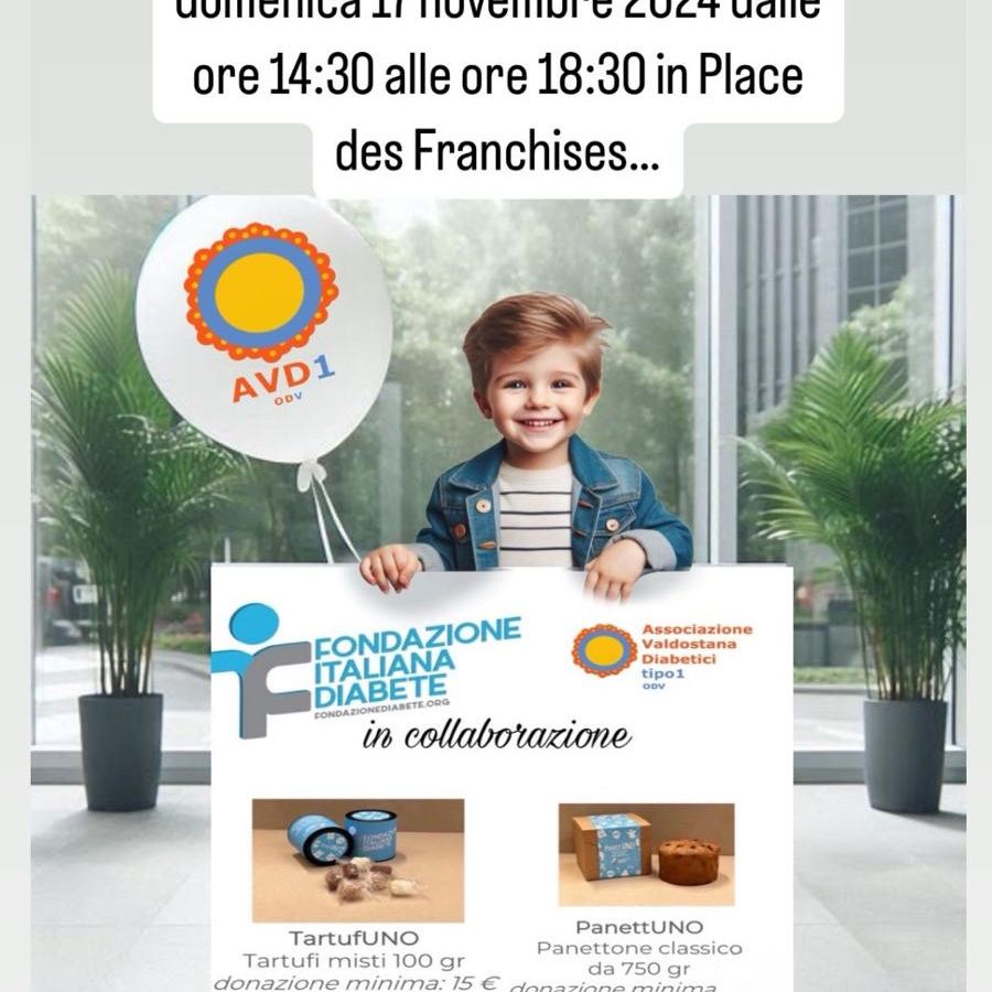 Aosta, in piazza des Franchises i dolci per la lotta al 'diabete 1'