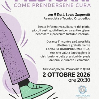 Una serata dedicata alla salute dei piedi con l’associazione ADVA