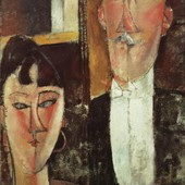 Amedeo Modigliani - La sposa e lo sposo 1915-1916 Amedeo Modigliani - La sposa e lo sposo 1915-1916