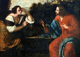 Cristo e la samaritana al pozzo (1637) di Artemisia Gentileschi (1593,1656)