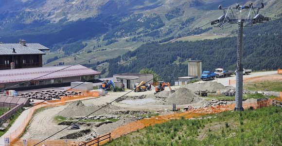 L'area di cantiere al Crest L'area di cantiere al Crest