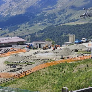 L'area di cantiere al Crest