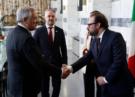 L'incontro tra Aggravi e Tajani in Parlamento