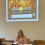 L'assessora Cecilia Lazzarotto durante la presentazione di Enfanthéatre 2026 L'assessora Cecilia Lazzarotto durante la presentazione di Enfanthéatre 2026
