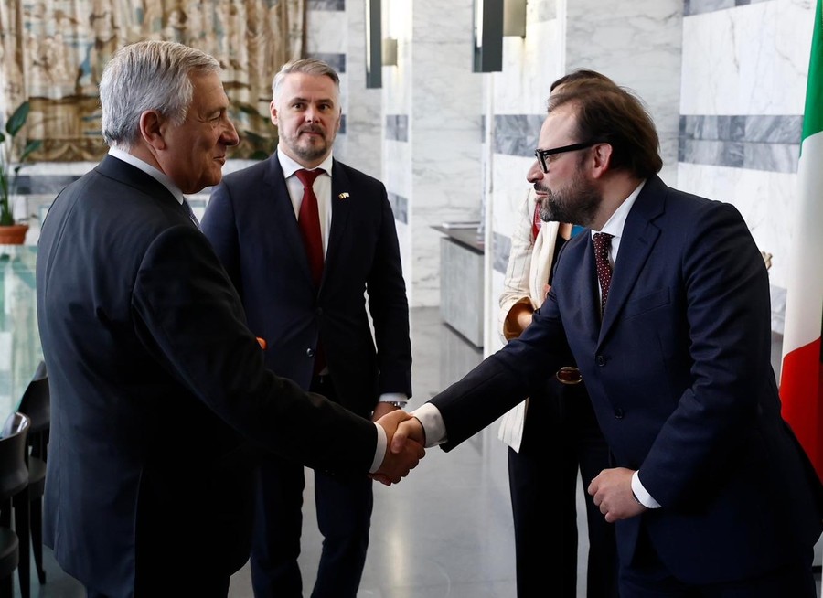 L'incontro tra Aggravi e Tajani in Parlamento