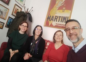 Il direttivo di Aice VdA, da dx il presidente Manuele Amateis, la segretaria Patrizia Marcoz, la consigliera Stefania Magro e la vicepresidente Francesca Rizzo