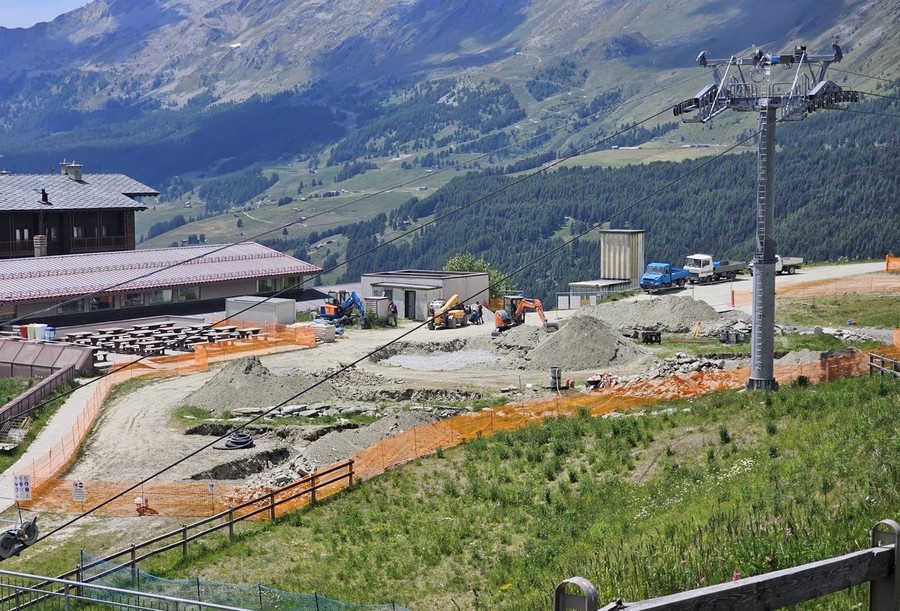 L'area di cantiere al Crest L'area di cantiere al Crest