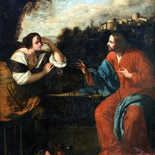 Cristo e la samaritana al pozzo (1637) di Artemisia Gentileschi (1593,1656)