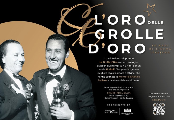 Al G.H. Billia si riscopre il fascino delle Grolle d’Oro: viaggio nel cinema italiano tra memoria e futuro Al G.H. Billia si riscopre il fascino delle Grolle d’Oro: viaggio nel cinema italiano tra memoria e futuro