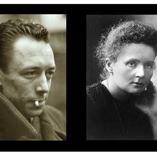 In copertina Albert Camus e Marie Curie