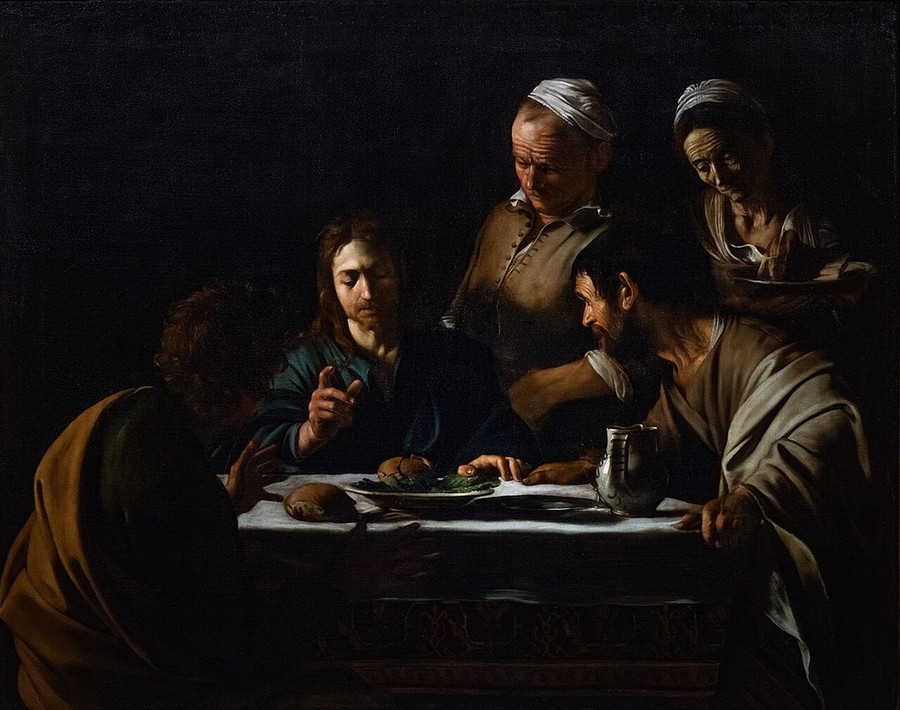 Cena in Emmaus, 1606- Caravaggio (1571-1610)