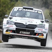 Elwis Chentre impegnato in una prova dello scorso Rally
