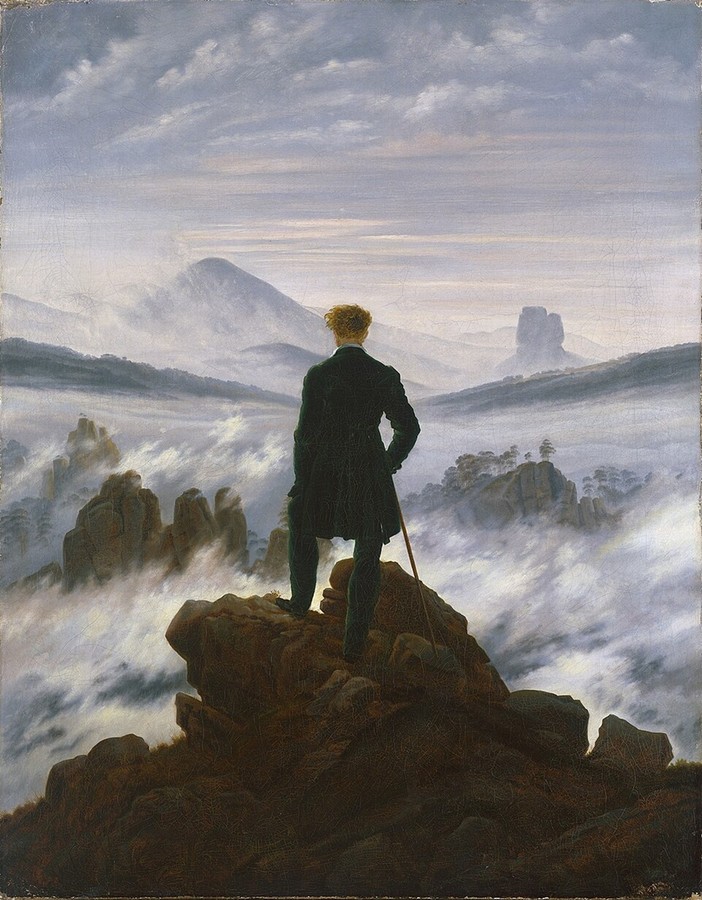 'Viandante sul mare di nebbia', 1818- Caspar David Friedrich (1774-1840)