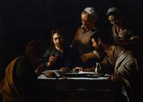 Cena in Emmaus, 1606- Caravaggio (1571-1610)