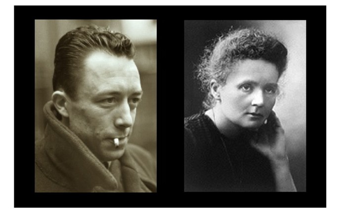 In copertina Albert Camus e Marie Curie In copertina Albert Camus e Marie Curie