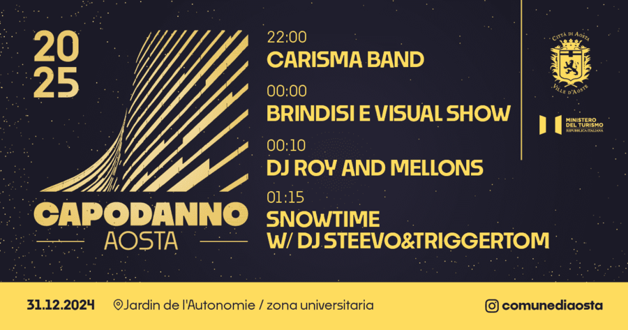 Aosta accoglierà il 2025 in musica con una festa-evento nel Jardin de l’Autonomie Aosta accoglierà il 2025 in musica con una festa-evento nel Jardin de l’Autonomie
