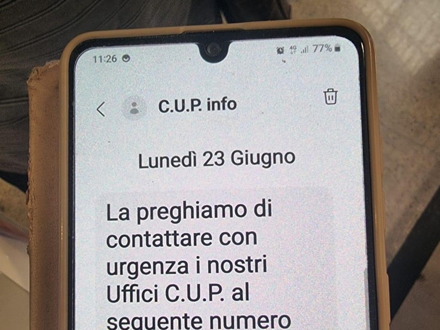Falsi SMS del Cup Usl, 'attenti ai numeri con prefisso 899, nascondono truffe'