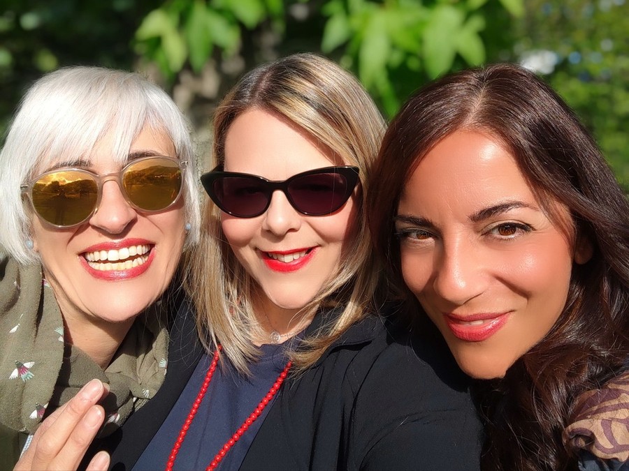 Il direttivo del Comitato: da sn Romaine Pernettaz, Pamela Fini e Fernanda Carere