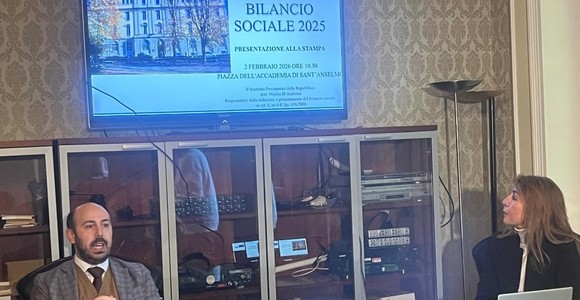 Il pm Manlio D'Ambrosi durante la conferenza sul Bilancio sociale della procura di Aosta
