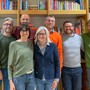 In alto da sn a dx Rassel Tresca consigliere, Italo Théodule tesoriere, Francesco Bonvicini vicepresidente, Jean Paul Tournoud presidente. In basso da sn a dx: Marcella Mantova segretaria e Alessandra Benzo consigliera