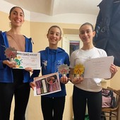 Da sn Martina Antonia, Maria e Serena dopo la premiazione