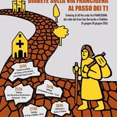 Contro il diabete sulla Via Francigena, in cammino dal G.S.Bernardo a Châtillon Contro il diabete sulla Via Francigena, in cammino dal G.S.Bernardo a Châtillon