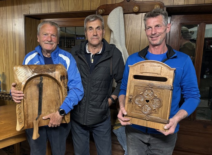 Da sn Giuseppe Brunaz, Renato Dal Bosco e Alesso Silvani Alessio