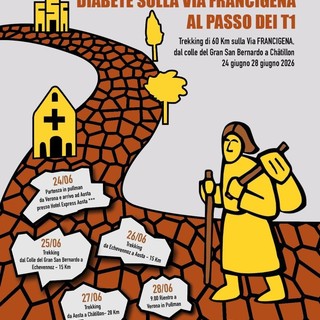 Contro il diabete sulla Via Francigena, in cammino dal G.S.Bernardo a Châtillon