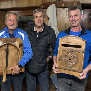 Da sn Giuseppe Brunaz, Renato Dal Bosco e Alesso Silvani Alessio