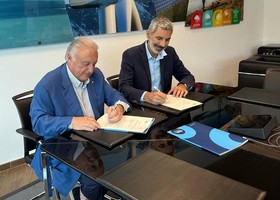 Da sn Graziano Dominidiato presidente Fipe Confcommercio VdA ed Enrico De Girolamo, presidente e Amministratore delegato CVA Energie