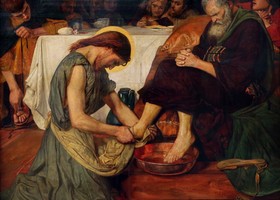 Cristo lava i piedi a Pietro, 1852- Ford Madox Brown (1821-1893)
