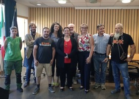 Da sn Sabrina Marando, Matteo Martinet, Stefano Romano, Costantina Canistro, Denise Pinet, Alberto Stecca, Speranza Girod, Giorgio Cuaz e Manuel Gabrielli
