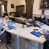 Una riunione della Giunta comunale di Aosta