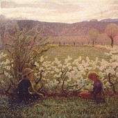 'Prato fiorito', 1900-1903-Giuseppe Pellizza da Volpedo (1868-1907)