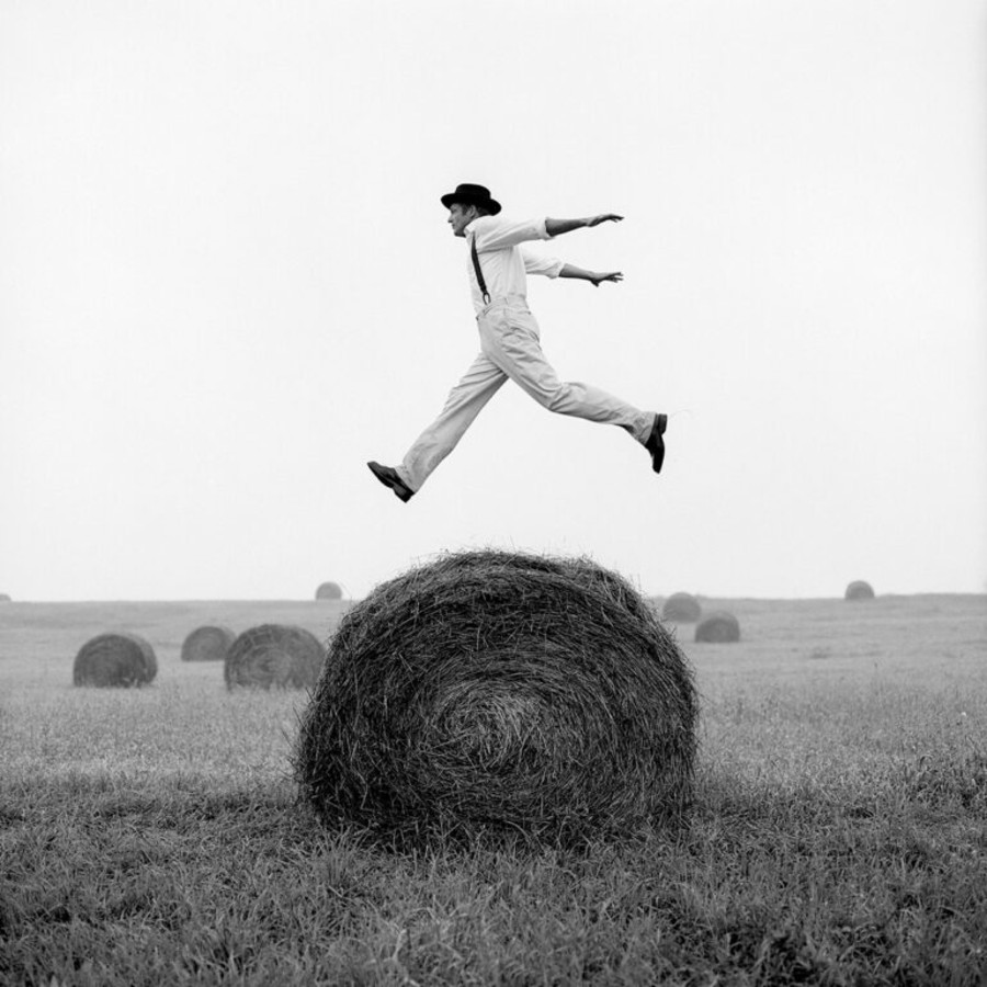 Rodney Smith; Don Jumpig over hay roll no 1, Monkton,Maryland, 1999 Rodney Smith; Don Jumpig over hay roll no 1, Monkton,Maryland, 1999
