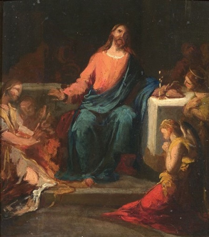 Gesù benedice il pane e il vino, 1834- Tommaso Gazzarini (1790-1853)