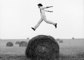Rodney Smith; Don Jumpig over hay roll no 1, Monkton,Maryland, 1999